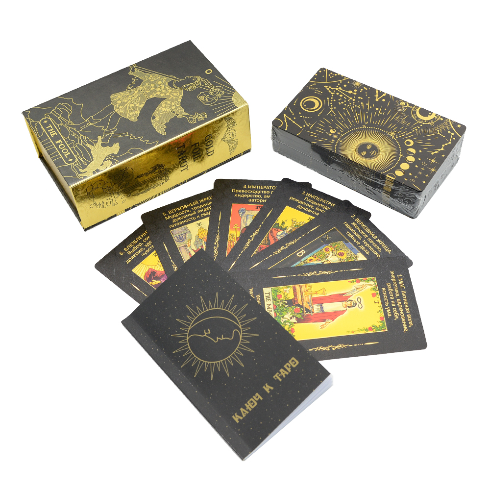 Board Game Uno - Gold Foil Tarot 12x7cm Russian Version