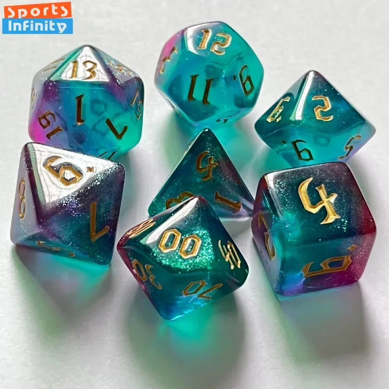 7 Pcs/set Double Colors Polyhe – Board Game Font recenzja i cena