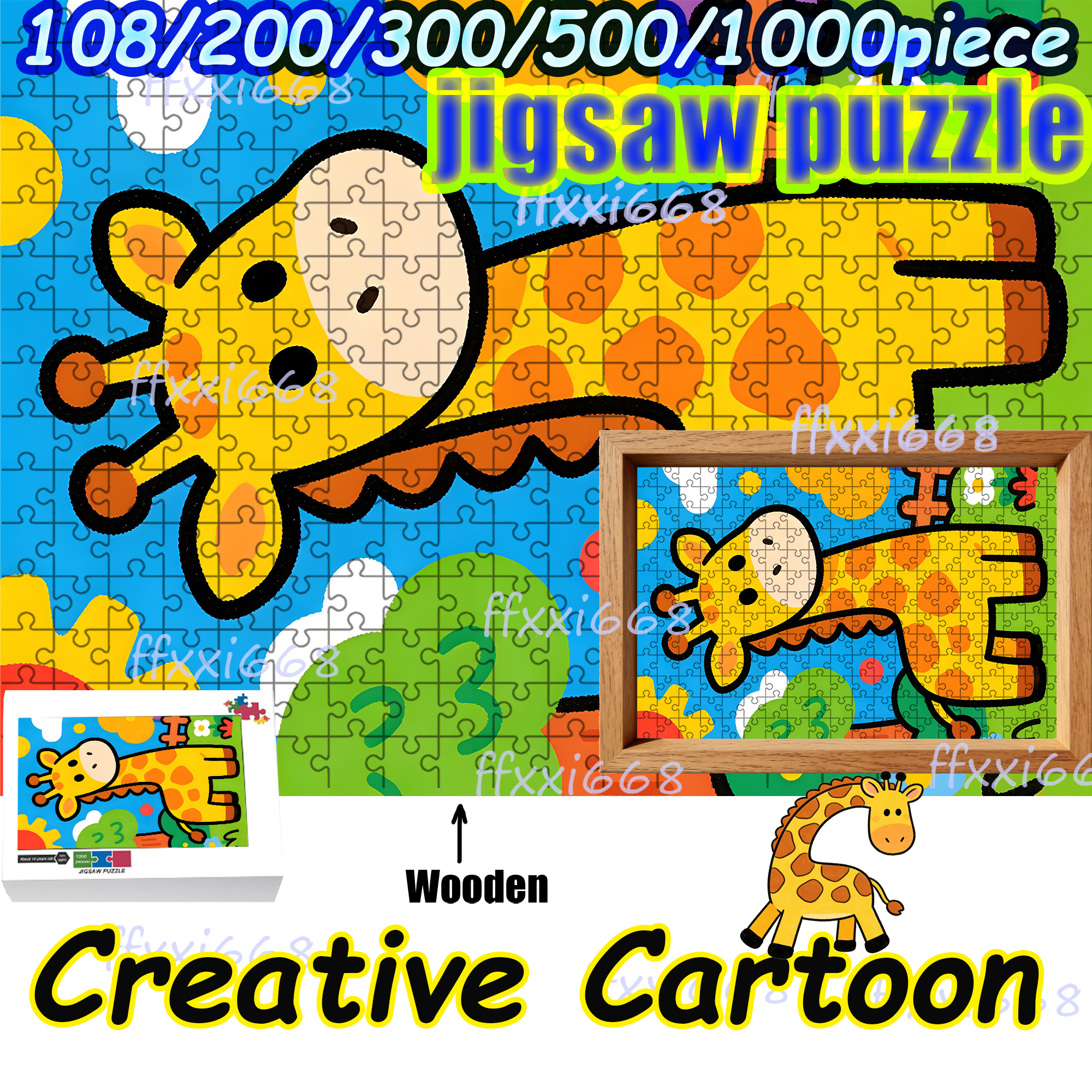 Creative Cartoon Giraffe  Jigs – Board Game Fun recenzja i cena