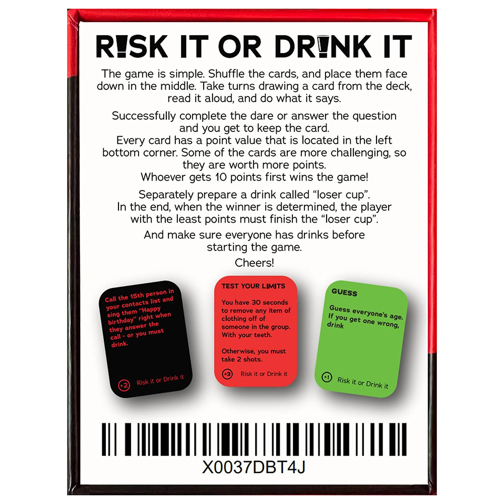 Risk It Or Drink It Fun Party  – Board Game Uno recenzja i cena