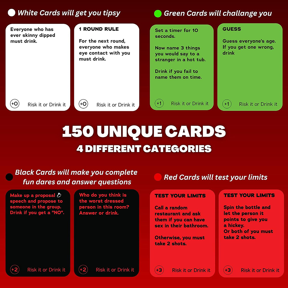 Risk It Or Drink It Fun Party  – Board Game Uno recenzja i cena