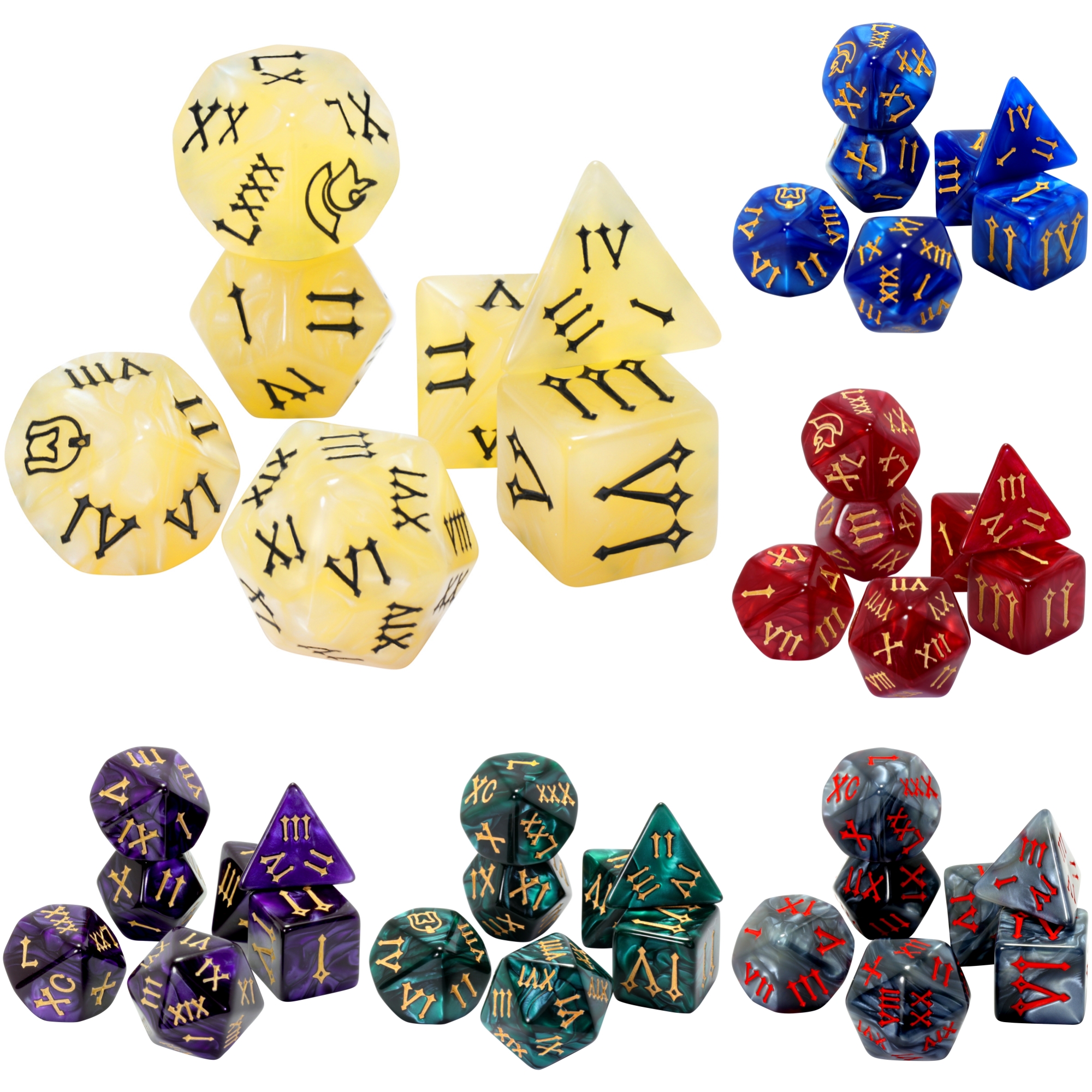 DND Dice 7pcs Marble Effect Po – Board Game Font recenzja i cena