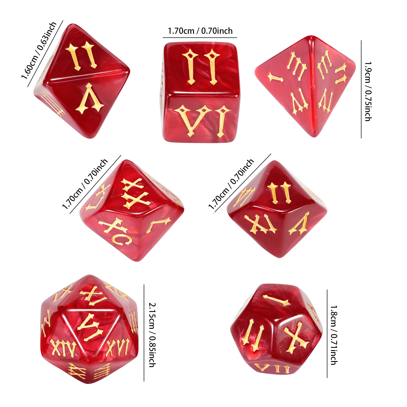 DND Dice 7pcs Marble Effect Po – Board Game Font recenzja i cena