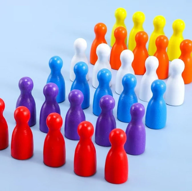 100 Pcs Colorful Wooden Chess  – Board Game Root recenzja i cena