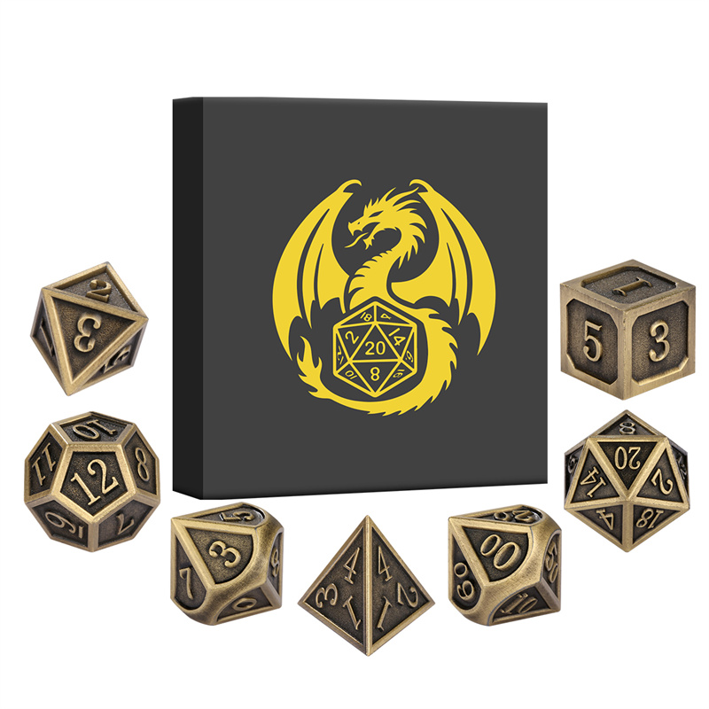 7pcs/set Metal Polyhedral Dice – Board Game Roleplay recenzja i cena