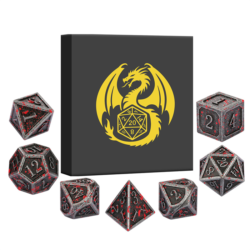 7pcs/set Metal Polyhedral Dice – Board Game Roleplay recenzja i cena