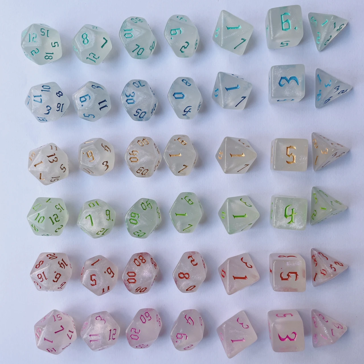 7 Pcs Set New Glitter Gold Fon – Board Game Font recenzja i cena