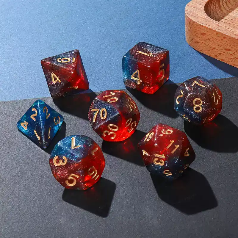 7 Pcs of New Double Colors Dic – Board Game Font recenzja i cena