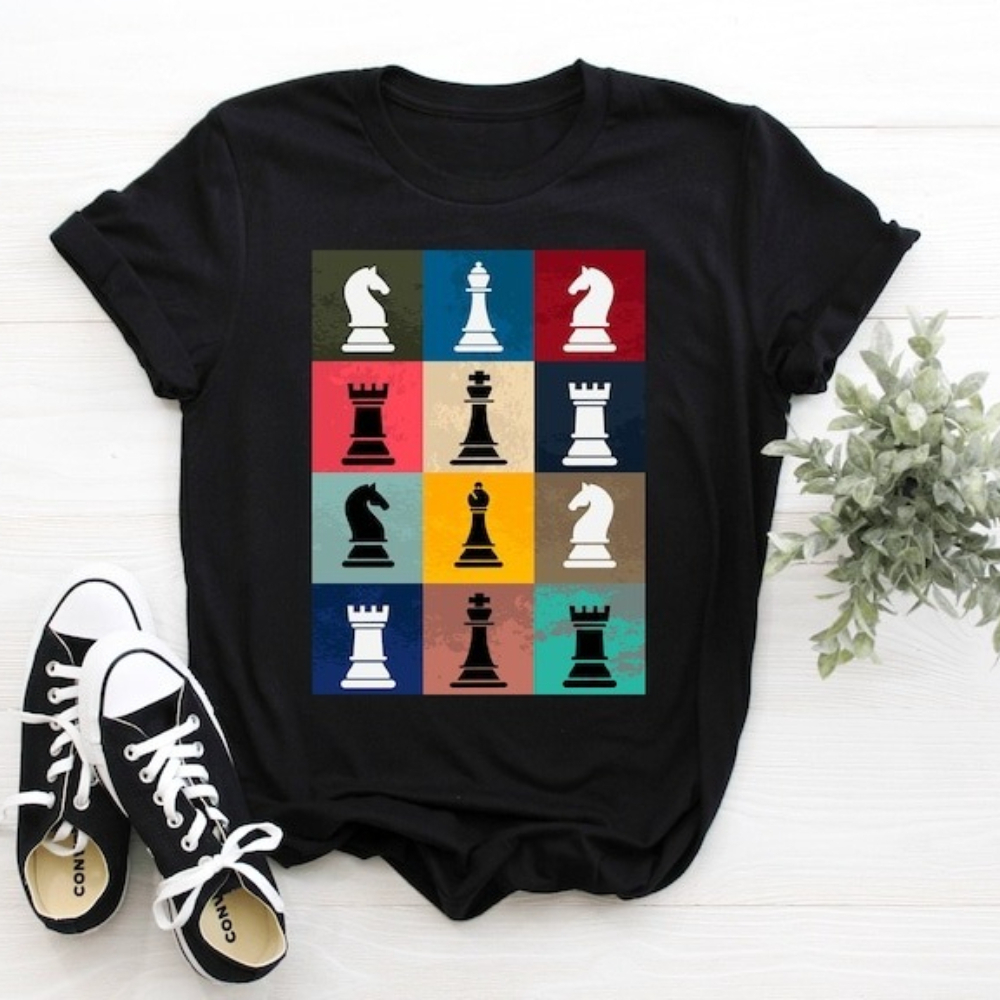 Vintage Chess Lover T-shirt Ch – Board Game Queen recenzja i cena