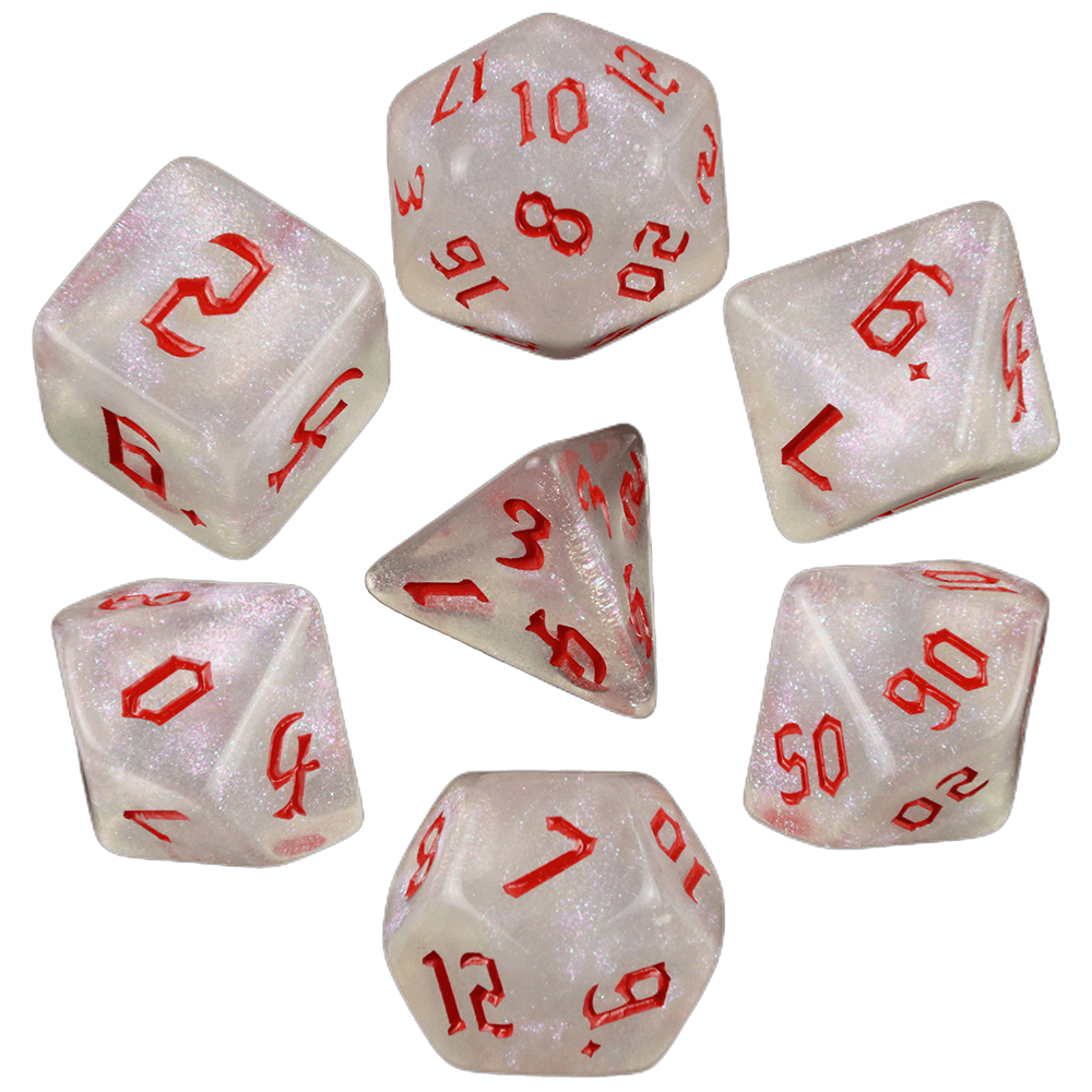 Glitter Polyhedral Dice Set 7p – Board Game Font recenzja i cena