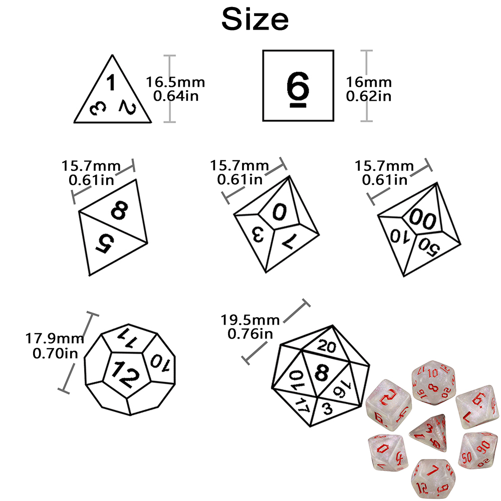 Glitter Polyhedral Dice Set 7p – Board Game Font recenzja i cena