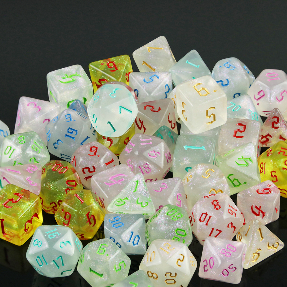 Glitter Polyhedral Dice Set 7p – Board Game Font recenzja i cena