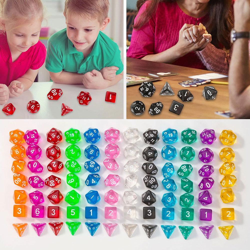 7 Pcs of New Single Color Dice – Board Game Font recenzja i cena