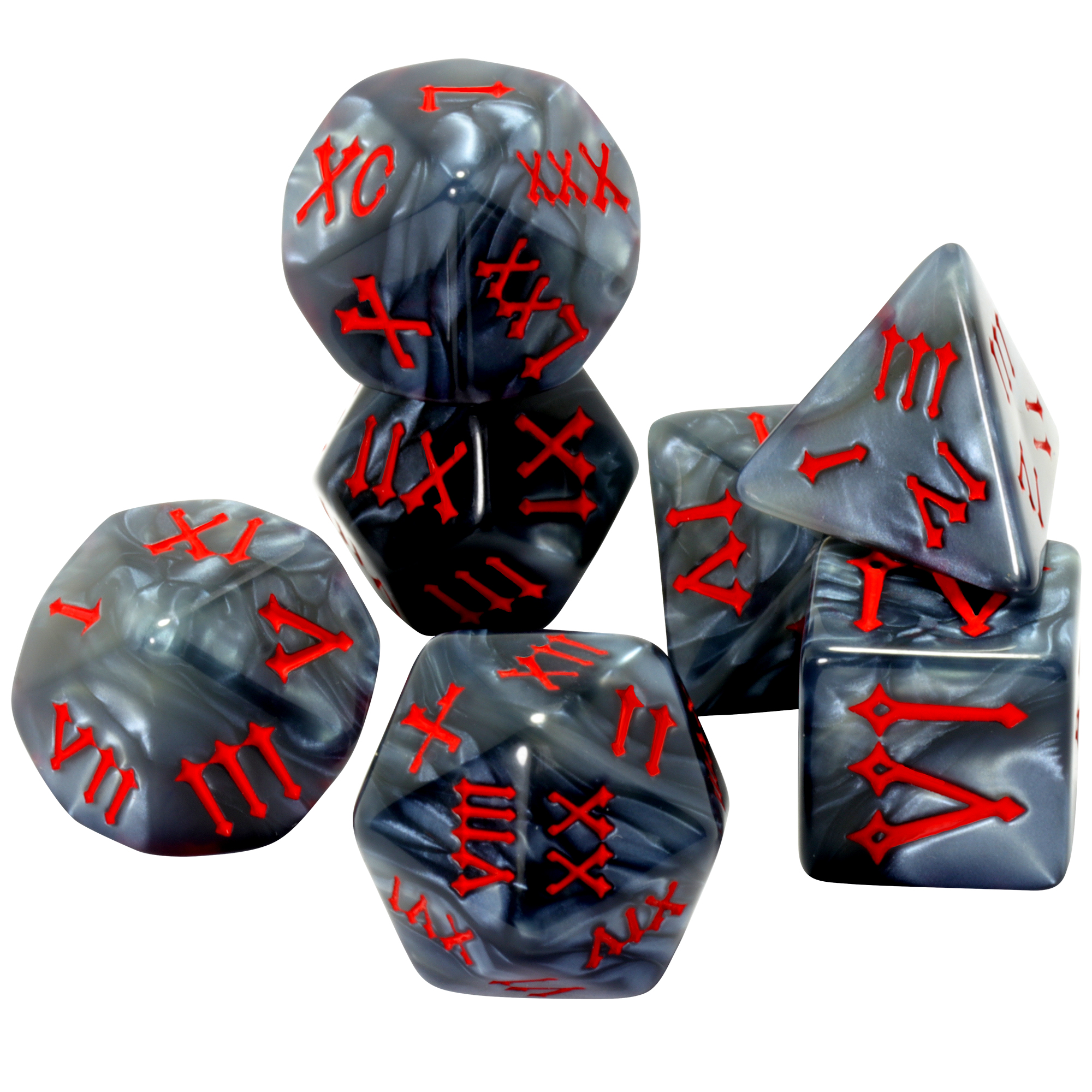 7pcs/set Polyhedral Dice Set M – Board Game Font recenzja i cena
