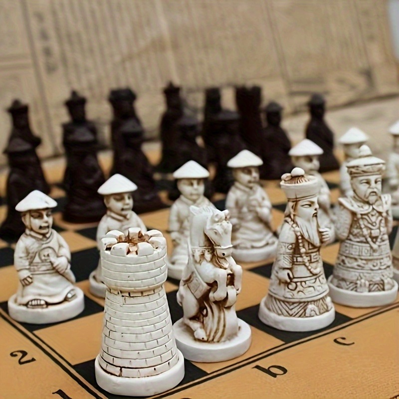 Vintage Chess Set PU Leather B – Board Game Vintage recenzja i cena