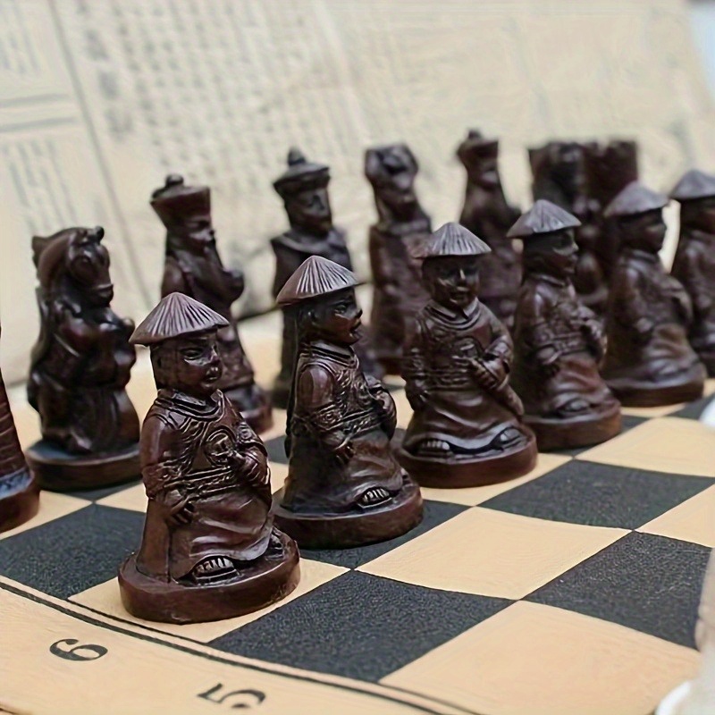Vintage Chess Set PU Leather B – Board Game Vintage recenzja i cena