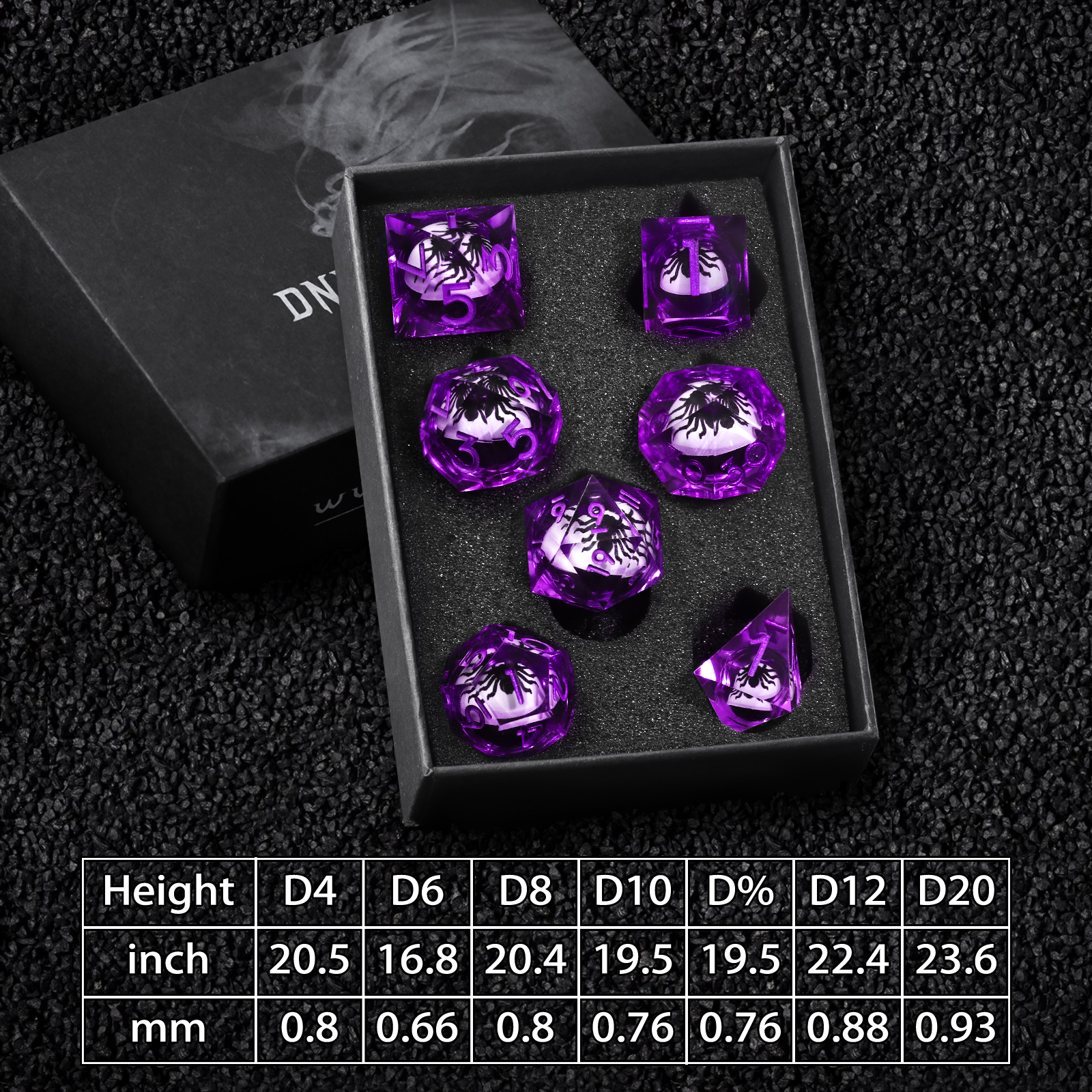 Resin DND Dice Set Spider Dice – Board Game Roleplay recenzja i cena