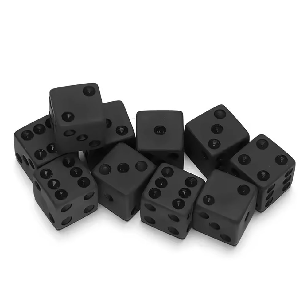 7pcs/set New Black Dices, Poly – Board Game Font recenzja i cena