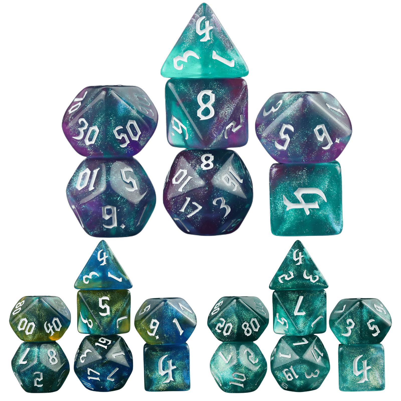 7 Pcs of New Double Colors Dic – Board Game Font recenzja i cena