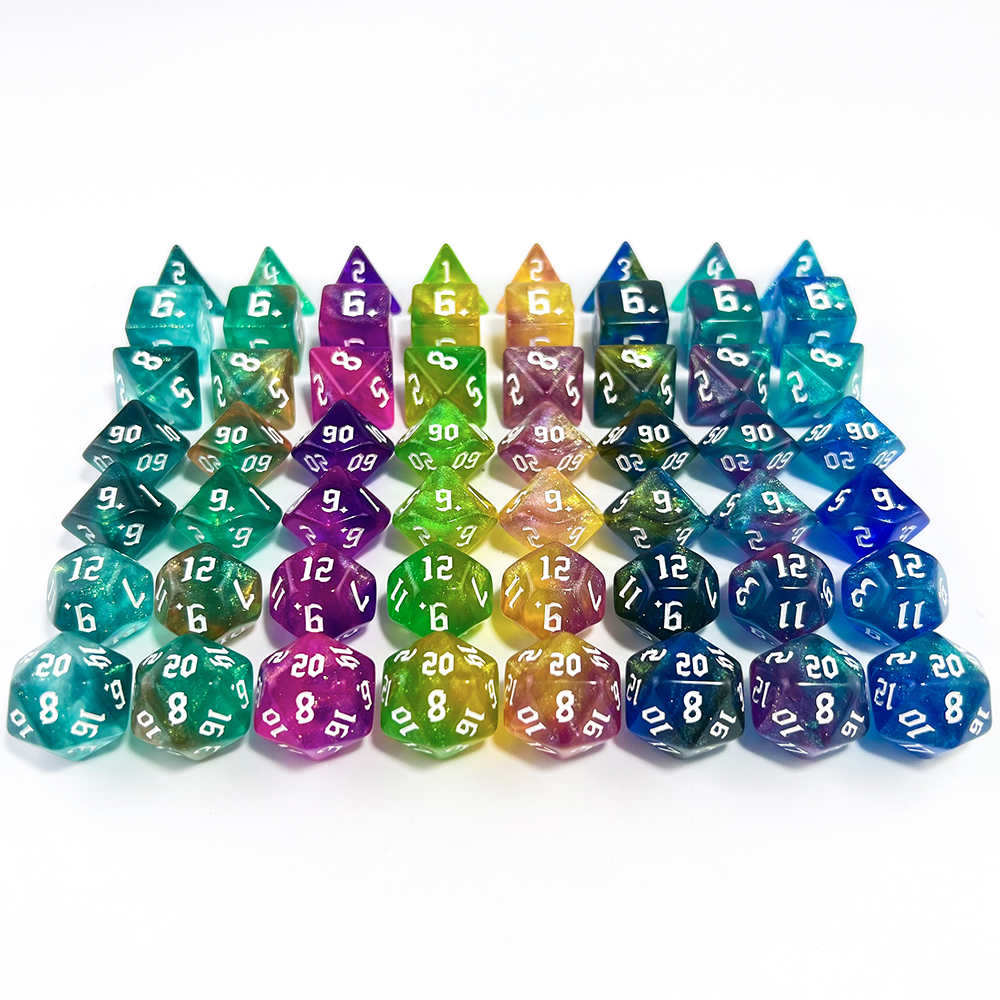 7 Pcs of New Double Colors Dic – Board Game Font recenzja i cena