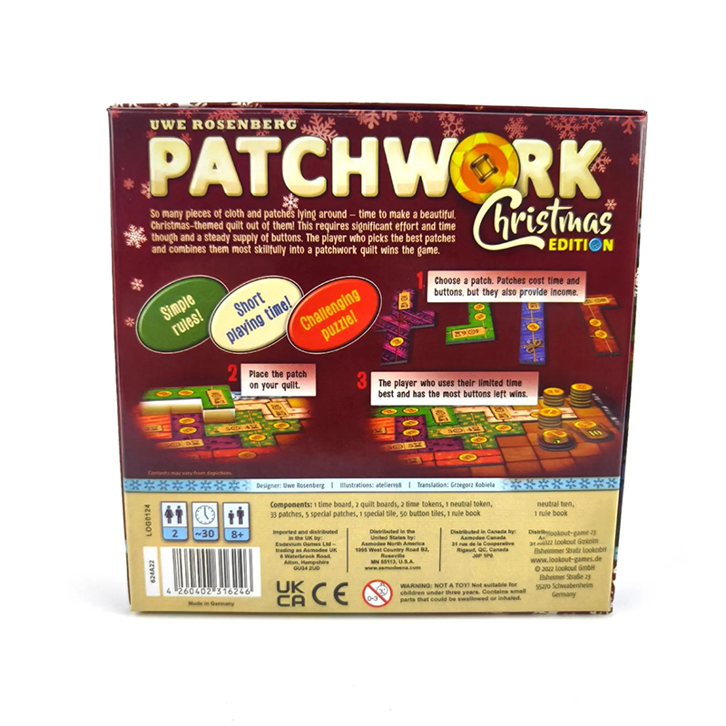 New Patchwork Christmas Board  – Board Game Root recenzja i cena